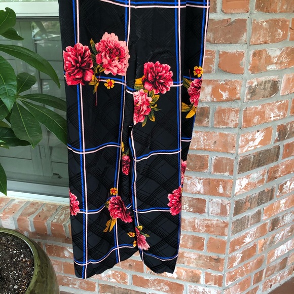 Topshop Check Floral Jumpsuit size 2 - Picture 8 of 12